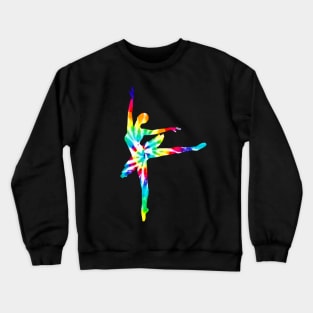 Ballerina Pointe Dancer Tie Dye Tee Crewneck Sweatshirt